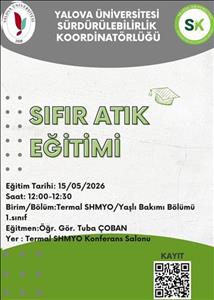 1. Sınıf Öğrencilerimizn Dikkatine / Sürdürülebilirlik Eğitimleri